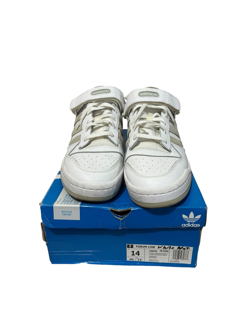 Adidas Men’s Forum Low White and Light Gray Low-Top Sneakers